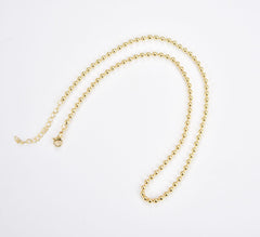 18K Gold Filled Ready to Use Gold Bead Necklace Chain, Ball Chain, Layering Beaded Chain, Beaded Necklace, For Chain Necklace, 1pc 18″, CH304A