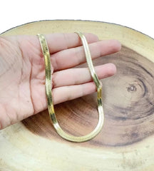 18K Gold Filled Herringbone Chain, Snake Chain Necklace, 3mm/6mm, NL002