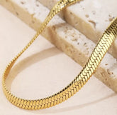 18K Gold Filled Herringbone Chain, Snake Chain Necklace, 3mm/6mm, NL002