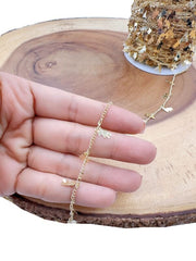 18K Gold Filled Curb Link Chain by Yard, Bear Curb Chain by Foot, Unfinished Curb Chain for Necklace Bracelet DIY Jewelry Making, CH323