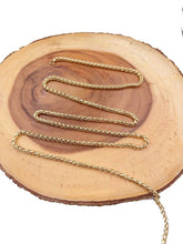 18K Gold Wheat Chain by Yard, Spiga Chain by Foot, Unfinished Chain, Wholesale Bulk Roll Chain, CH326