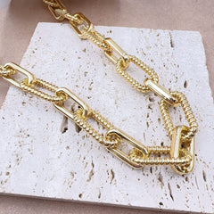 18K Gold Filled Stainless Steel Oval Paper Clip Chain by Foot, Unfinished Paperclip Chain by Yard, Solid Gold Filled Over Stainless Steel, CH329