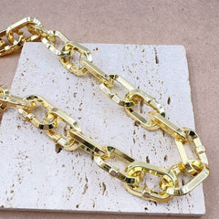 18K Gold Filled Stainless Steel Oval Paper Clip Chain by Foot, Unfinished Paperclip Chain by Yard, Solid Gold Filled Over Stainless Steel, CH329