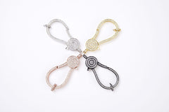 24K Gold Filled Large Clasp, 925 Clasp, Steel Clasp, Sterling Lobster, Heart Clasp, Cz Micro Pave, Micro Pave Cz, DIY, Jewelry Making, 56x23mm, CL215