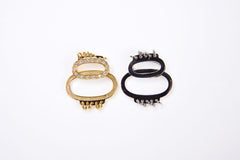 24K Gold Filled Box Clasp, Connector Clasp, Gemstone Clasp, Large Clasp, Rhinestone Clasp, Swivel Clasp, Bar Clasp, Gold Plated Clasp, 24x22mm, CL222