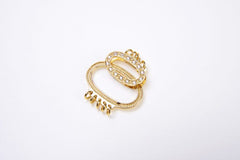 24K Gold Filled Box Clasp, Connector Clasp, Gemstone Clasp, Large Clasp, Rhinestone Clasp, Swivel Clasp, Bar Clasp, Gold Plated Clasp, 24x22mm, CL222