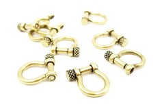 BOW SHACKLE Clasp with Screw Pin 8mm for Paracord Bracelet, Adjustable D Shackles, Men’s Jewelry Findings,1/2pcs,19x20x5MM|CL229