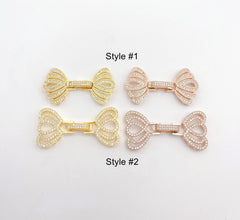 18K Gold Filled Ribbon Snap Clasp, Snap Lock Clasp, End Clasp, Watch Clasp for Bracelet Necklace Jewelry Making Supply, 45x25mm, CL235