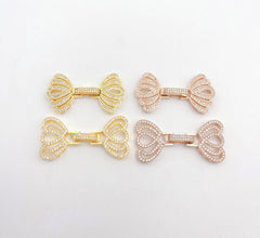 18K Gold Filled Ribbon Snap Clasp, Snap Lock Clasp, End Clasp, Watch Clasp for Bracelet Necklace Jewelry Making Supply, 45x25mm, CL235