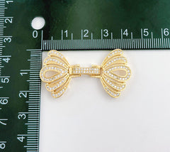 18K Gold Filled Ribbon Snap Clasp, Snap Lock Clasp, End Clasp, Watch Clasp for Bracelet Necklace Jewelry Making Supply, 45x25mm, CL235