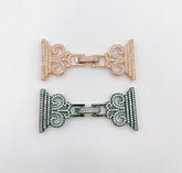 5 Strand Snap Clasp, Stylish Snap Lock Clasp, End Clasp, Watch Clasp for Bracelet Necklace Jewelry Making Supply, 53x21mm, CL242