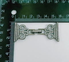 5 Strand Snap Clasp, Stylish Snap Lock Clasp, End Clasp, Watch Clasp for Bracelet Necklace Jewelry Making Supply, 53x21mm, CL242