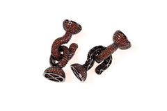 24K Gold Filled Micro Pave Beads, Micro Pave Pendant, Copper Clasp, Micro Pave CZ, Clasp Buckle, Crystal Pave, Micro Pave Charms, 41x17mm, CL281