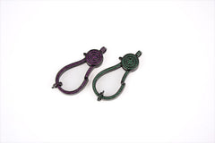 24K Gold Filled Cubic Zirconia Micro Pave, Lobster Claw Clasps, Gold Lobster Clasp, Crystal Pave, 55x24mm, CL282