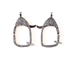 18K Gold Filled Cubic Zirconia Buckle Clasps, CL302