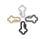 24K Gold Filled Cross Screw Clasp CZ Micro Pave, Cubic Zirconia Micro Pave Cross Shaped Unique Clasps, Connector Clasps, Buckle Clasp, 36x22mm, CL339