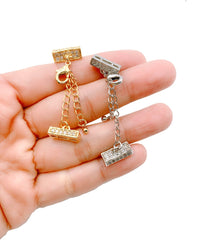 24K Gold Filled Multi-strand CZ Micro Pave Clasp, 2 Strands Clasp, Lobster Claw Clasp, Bracelet Clasp, Bracelet Clasp, Cubic Zirconia, 14x4mm, CL399