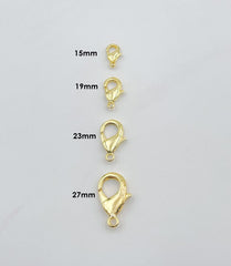 14K Gold Filled 1pc Wholesale Lobster Clasp, Lobster Claw with Jump Ring for Jewelry Making, Size Option 9mm, 10mm, 12mm, 15mm, 19mm, 23mm, 27mm, CL424