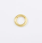 14K Gold Filled1x Dainty Gold Spring Gate Ring, Push Gate Ring, Charm Holder Gold/Silver Clasp for Charm Holder Connector, CL449