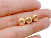 14K Gold Filled Rondelle Rubber Stopper Beads, Spacer Beads Charm Holder, 8mm Stopper beads 1mm Hole, CL450