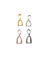 14K Gold Filled Shiny Pendant Bail, Pinch Bails, Charm Pinch Bails, 17mm, CL451A