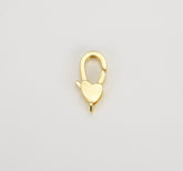 18K Gold Filled Thick Heart Lobster Claw Clasp, Heart Clasp, Laneyard Clasp Lobster Clasp for Bracelet, Necklace Jewelry Making Supply CL468