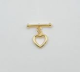 14K Gold Filled Heart Toggle Clasp, Toggle Clasp for Bracelet Necklace Jewelry Making Supply OT Clasp for Minimalist Jewelry, CL470