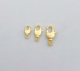 18K Gold Filled Sand Finish Lobster Claw Clasp, CL474