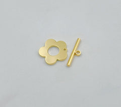 18K Gold Filled Flower Toggle Clasp 1 set, Dainty Flower Toggle Clasps OT Clasp for Bracelet Necklace Jewelry Making Supply, CL476