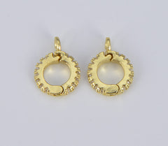 18K Gold Filled Cubic Zirconia Bail Clasp, Pendant Bail Clasp, CL477