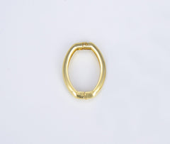 18K Gold Filled Dainty Twister Clasp, Oval Clasp, Shortener Twister Clip Clasp for Necklace Jewelry Making Supply, 26x20mm, CL482