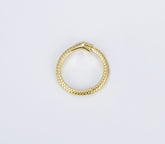 18K Gold Filled Dainty Snake Snap Clasp, Round Circle Snake Clasp, Charm Holder, Snake Clasp for Necklace Jewelry Making Supply, CL485