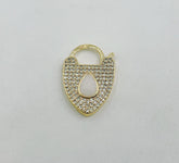 18K Gold Filled Dainty Teardrop Padlock Clasp, CL489