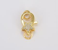 18K Gold Filled Star Clasp, CL500