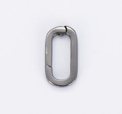18K Gold Filled Carabiner Spring Push Clasp, Screw Clasp Oval Lock, Interlocking Oval Lock Clasp, Push Gate Clasp, 14x7mm, CL502