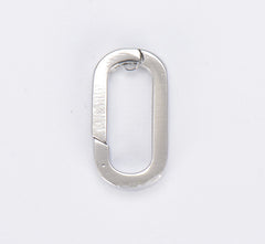 18K Gold Filled Carabiner Spring Push Clasp, Screw Clasp Oval Lock, Interlocking Oval Lock Clasp, Push Gate Clasp, 14x7mm, CL502