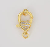 18K Gold Filled Heart Lobster Claw Clasp, CL509