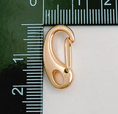 18K Gold Filled Rose Gold Push Back Clip Clasp, Lobster Claw Snap Clasps, Self Closing Lobster Claw Snap Clasps for Jewelry Fashion Supply, 21mm, CL511