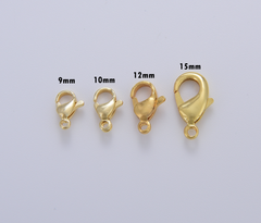 14K Gold Filled 1pc Wholesale Lobster Clasp, Lobster Claw with Jump Ring for Jewelry Making, Size Option 9mm, 10mm, 12mm, 15mm, 19mm, 23mm, 27mm, CL424