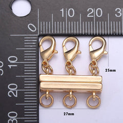 18K Gold Filled Layered Necklace Detangler Clasp Magnetic Necklace Detangler, Multiple Strand Chain Necklace / Bracelet Component, CL528