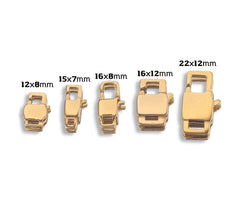 18K Gold Filled Dainty Square Lobster Clasp, Unique Square Style Clasp for Jewelry Necklace Bracelet Anklet Making, CL543C