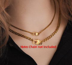 18K Gold Filled Dainty Square Lobster Clasp, Unique Square Style Clasp for Jewelry Necklace Bracelet Anklet Making, CL543C