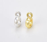 18K Gold Filled Dainty Bail Clasp, Pendant Bail Round for Pendant Jewelry Kit Supplies for Necklace Bracelet DIY Jewelry Making, CL550