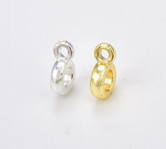 18K Gold Filled Dainty Bail Clasp, Pendant Bail Round for Pendant Jewelry Kit Supplies for Necklace Bracelet DIY Jewelry Making, CL550