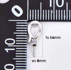 18K Gold Filled Dainty Charm Pendant Bail with Pull Clasp Necklace Connector Findings, CL556