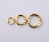 18K Gold Filled Dainty Gold Spring Gate Ring, Pull Gate Ring, Round Circle Ring, Clasp for Charm Holder Connector, CL557