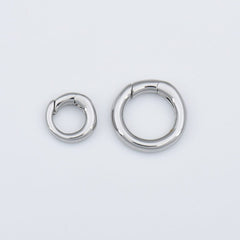 18K Gold Filled Dainty Gold Spring Gate Ring, Pull Gate Ring, Round Circle Ring, Clasp for Charm Holder Connector, CL557