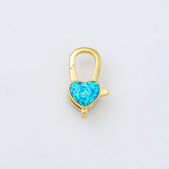 18K Gold Filled Opal Teardrop Clasp, Teardrop Shaped Lobster Claw Clasp for Necklace Bracelet Jewelry Making Supply, 10x18mm, CL593