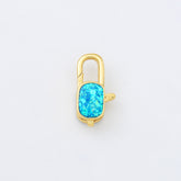 18K Gold Filled Opal Rectangular Lobster Clasp, Lobster Claw Clasp for Necklace Bracelet Jewelry Making Supply, 10x18mm, CL594