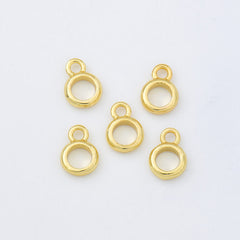 18K Gold Filled Dainty Pendant Bail Clasp, Bail Round Loop for Pendant Jewelry Kit Supplies for DIY Jewelry Making, Charm Holder Clasp, CL595